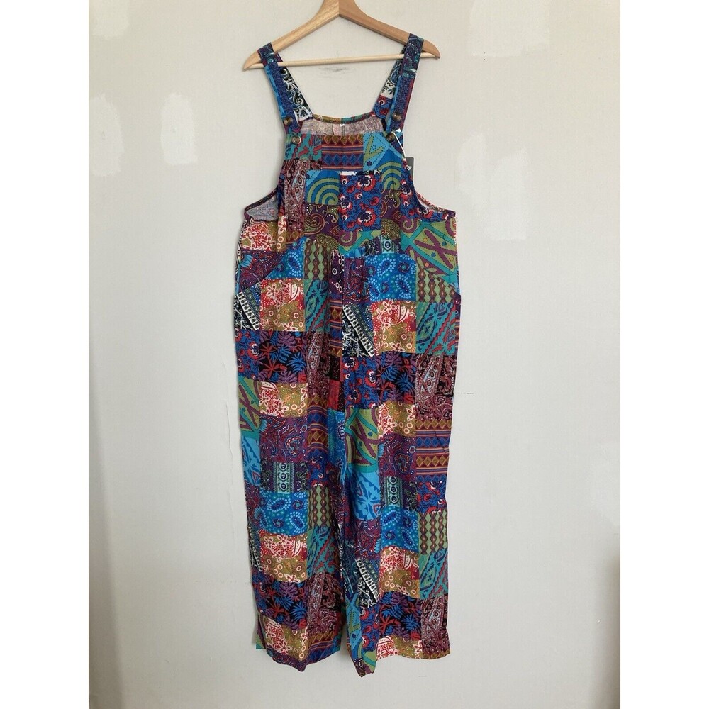 NEW Himosyber Patchwork Print Overalls Lightweigh… - image 2